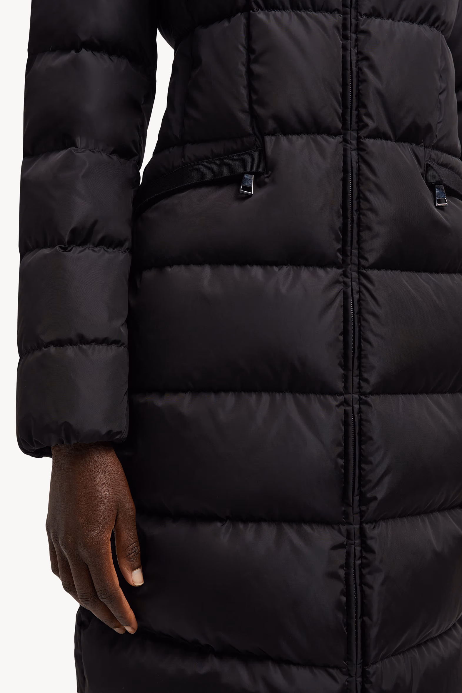 Avocette Hooded Long Down Jacket Women Black Moncler 6